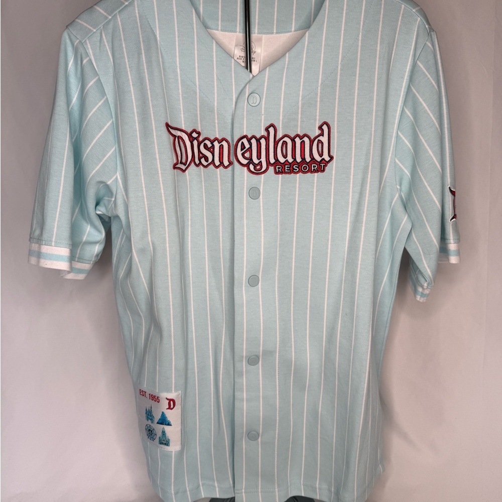 Disneyland Resort Light Blue Striped Men's Jersey